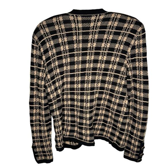 Don Sayres Wellmore Cardigan 10 Wool Blend Vintage Black Gold Buttons - Picture 7 of 12